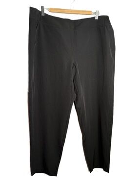 Classic Black Pull-On Straight Leg Travel Pants